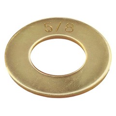 50 Pack 5/8 Inch Grade 8 SAE Washer Thru-Hardened, Yellow Zinc Hardware Part