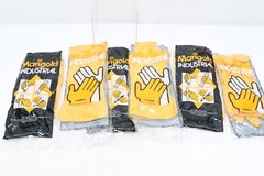 6 Pairs Marigold Industrial Yellow Gloves Size Large