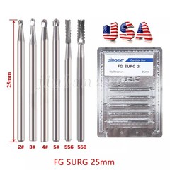 Dental Surgical Burs Round Long 4 556 557 558 330 Carbide Burr High Speed 25mm