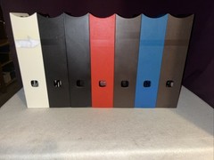 7 X Vintage Oxford DecoFile File Plastic Organize Magazine Holders Top Condition