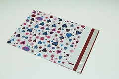 100 10×13 Blue Hearts Designer Poly Mailers Envelopes Boutique Custom Bags