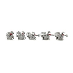 Dental Brackets Orthodontic Self Ligating Braces Metal Ceramic Roth MBT 022 345