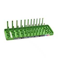 3 Row 1/4 In. SAE Socket Tray – Hi-Viz Green
