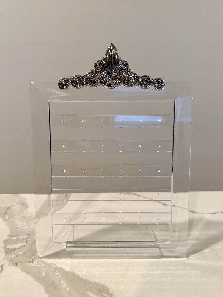 Vintage Avon Acrylic Earring Holder “Pretty as a picture” Jewelry Display [A79]