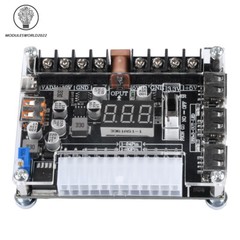 20/24 Pin ATX Power Adapter Board Power Supply Module Adapter Adjustable Voltage