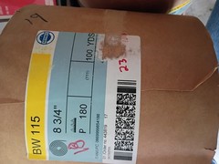 Hermes Sandpaper Roll..8 3/4″ Wide X 100 Yards Long..180 Grit