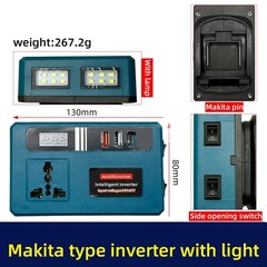 1821V Battery Inverter Converter 21V to 110 127 220 Volt with USB