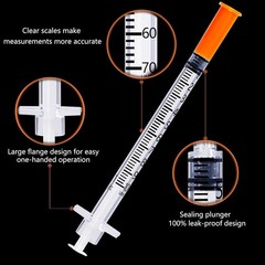High-Quality 25 Pack Sterile Syringes 30G 1ml-5/16 Inch for Precise Measurements
