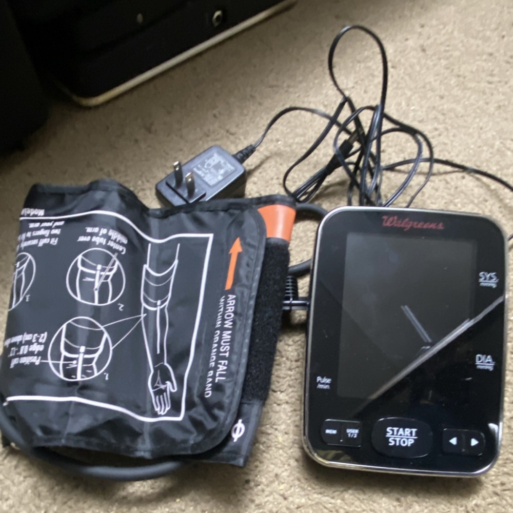 Walgreens Arm-Type Digital Automatic Blood Pressure Monitor with Cuff & Adapter