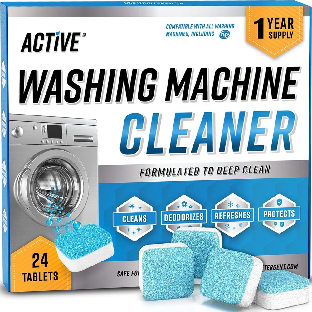 Washing Machine Cleaner Tablets 24 Pack Descaler HE Front Top Load Washer