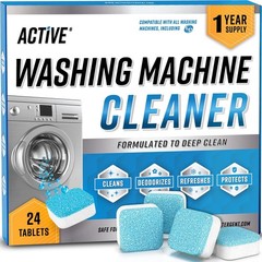 Washing Machine Cleaner Tablets 24 Pack Descaler HE Front Top Load Washer