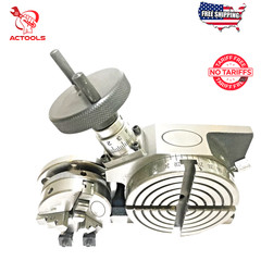 Rotary Table 4″ 100mm Horizontal And Vertical With 65 mm 3 Jaw Chuck Backplate
