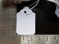 Blank White Merchandise Price Tags w/ String Retail Jewelry Strung Large Small