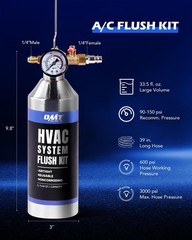 AC Flush Kit HVAC Flush Tool Canister 33.5 oz Stainless Steel Automotive