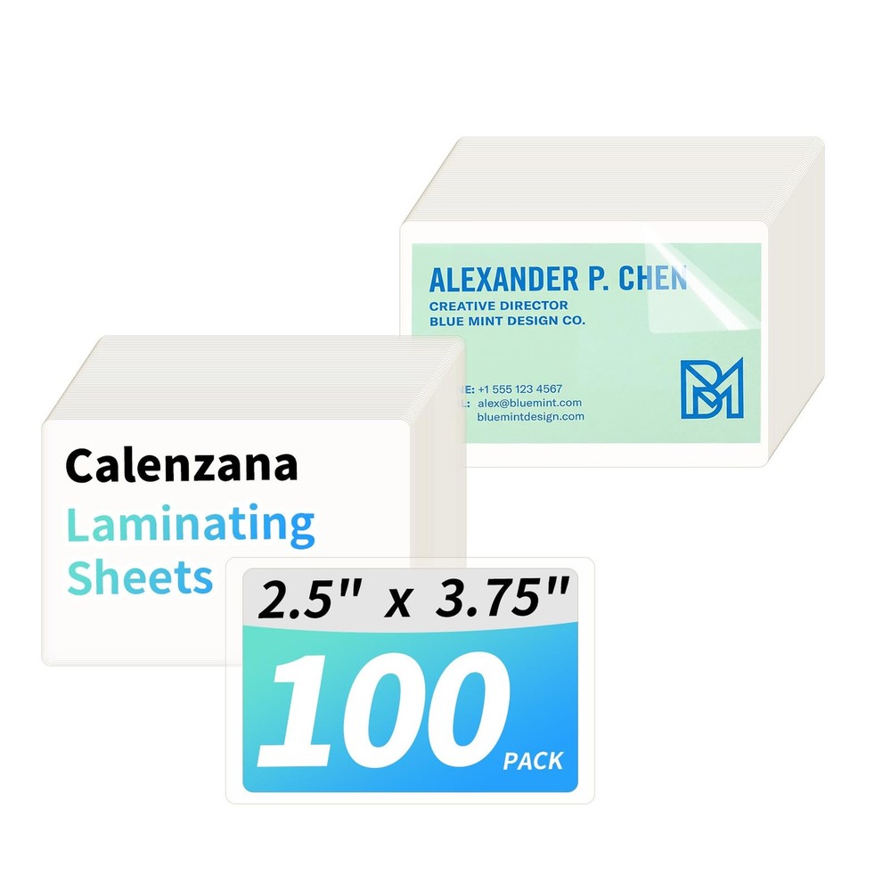 Calenzana 100 Pack 2 x 3.5 Laminating Sheets, 2.5×3.75 inch Thermal