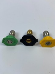 General Pump Pressure Washer Quick Connect Nozzle lot of 3 Green Yellow Black