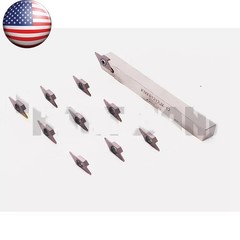 12MM KTKFR-12 Lathe Grooving Parting Holder +10PCS TKF12R050-S 0.5mm Inserts USA