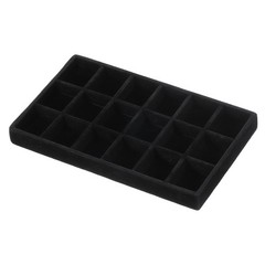 Velvet Jewelry Organizer Tray Wooden Jewelry Drawer Organizer Black