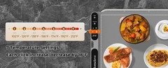 Electric Warming Mat for Food – 7 Temps, 8H Timer, XXL Grey | Roll up Silicone,