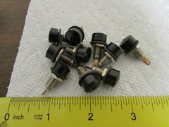10 Pieces — Black HH SMITH 1509-100 TIP JACK SOLDER TAB NOS