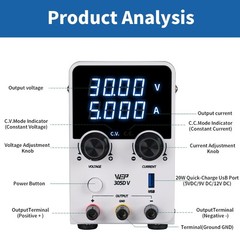 WEP Portable Power Supply 180W DC 30V 5A With Digital Screen 305D-V