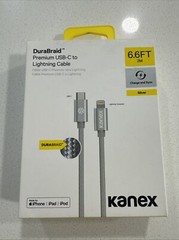 Kanex DuraBraid Lot of 3 Premium USB-C to USB-C Charging Cable 6.6′ Black NIB A