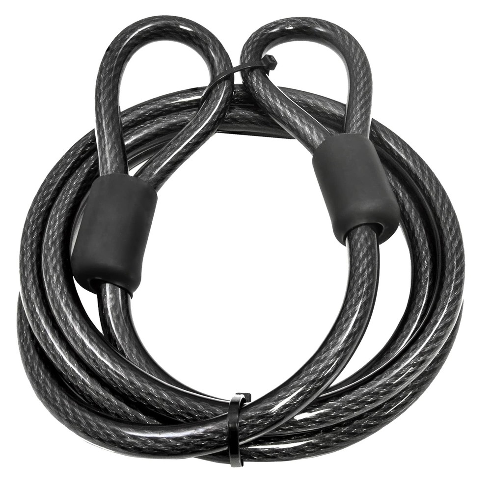 Lumintrail 12mm (1/2 inch) Heavy-Duty Security Cable, Vinyl 25-FT, Black