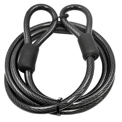 Lumintrail 12mm (1/2 inch) Heavy-Duty Security Cable, Vinyl 25-FT, Black