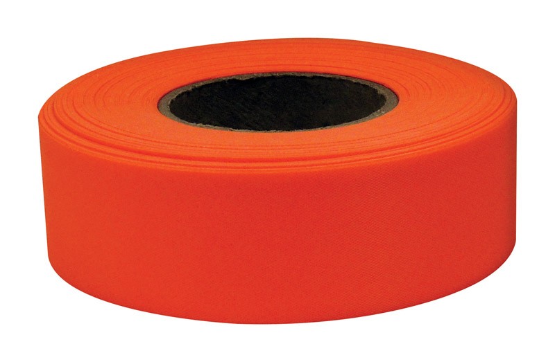 IPG 6880 Moisture Resistant Orange Flagging Ribbon 1.18 W in. x 50 L yd.