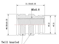 Qty 20 M5 5mm M5-0.8 Long Metal Threaded Heat Set Screw Inserts for 3D Printing