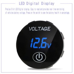 12V-24V Car Marine Motorcycle LED Digital Voltmeter Voltage Meter Battery Gauge
