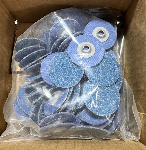CGW 1-1/2″ Turn-On Sanding Discs 50 Grit Zirconia Quick-Change Discs 100 Pack