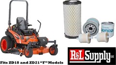 Kubota ZD18 ZD21 F Filter Maintenance Kit Free Shipping Oil Fuel Air