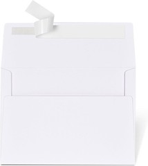 Elegant 50 Count A7 White Envelopes 5.25×7.25 for Weddings, Graduation, Photos