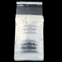Poly Bags Resealable Suffocation Warning Clear Merchandise 1.5 mil Shirt Apparel