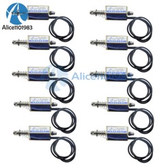 10PCS JF-0530B DC12V 300mA 5N/10mm Pull-Push-Type DC Solenoid Electromagnet