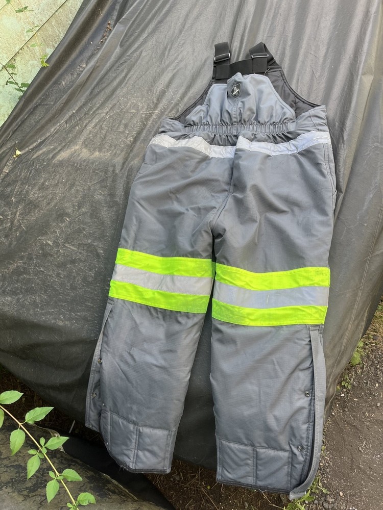 RefrigiWear 7250R Freezer Edge Insulated Bib Overalls Hi Vis 2XL Gray -30F