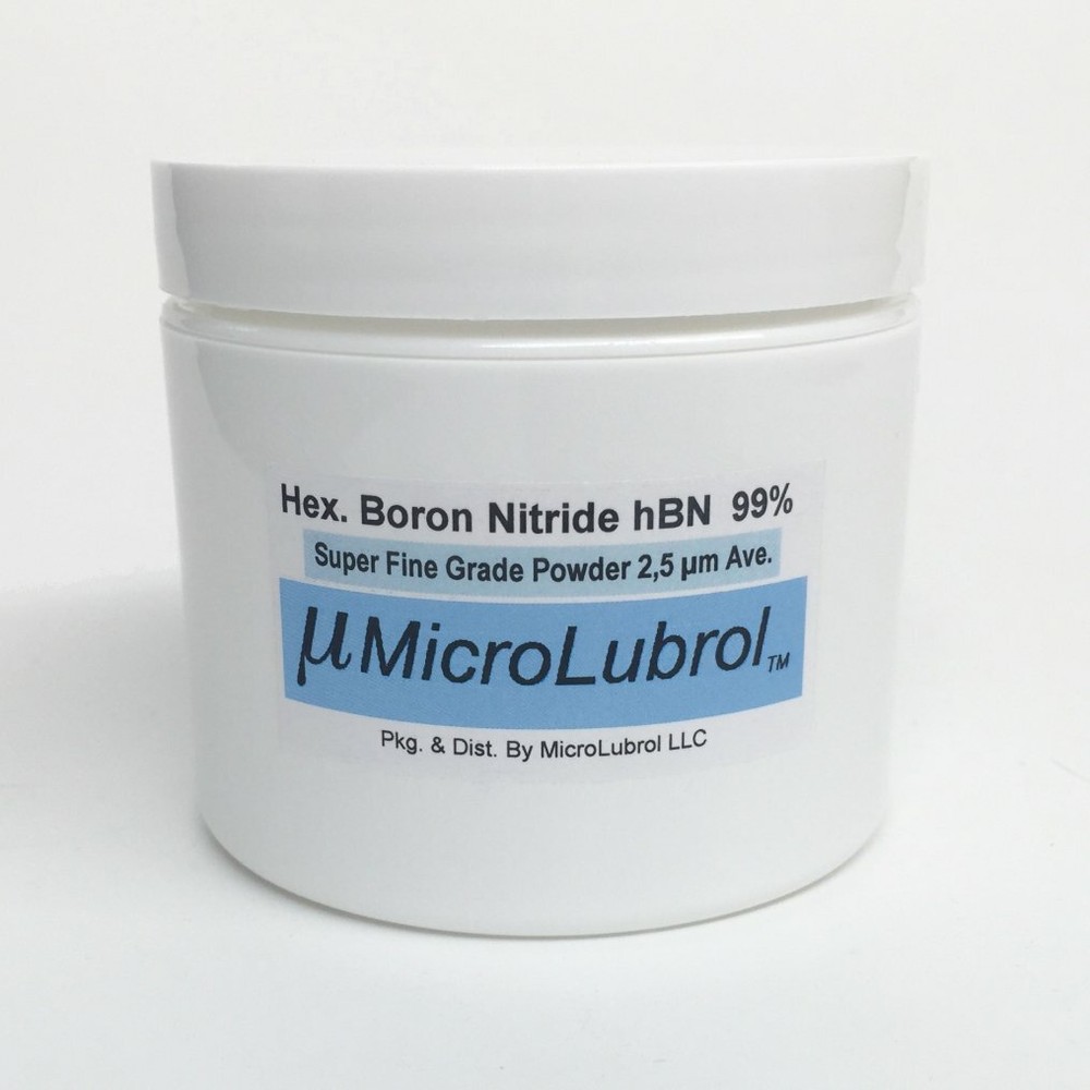 2 oz MICROLUBROL Hexagonal Boron Nitride hBN Lubricant Powder FINE 2.5 µ Micron