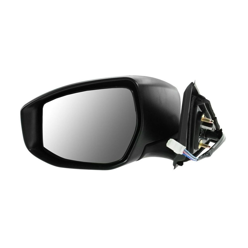 Left Driver Mirror 3 Hole Black Paint to Match Manual Clear Flat Electric Nissan