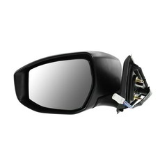 Left Driver Mirror 3 Hole Black Paint to Match Manual Clear Flat Electric Nissan