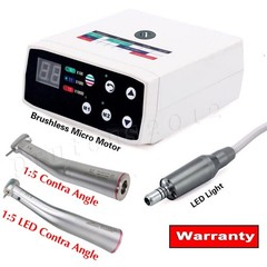 Dental Brushless LED Electric Micro Motor/1:5/1:1 Increasing Handpiece USA