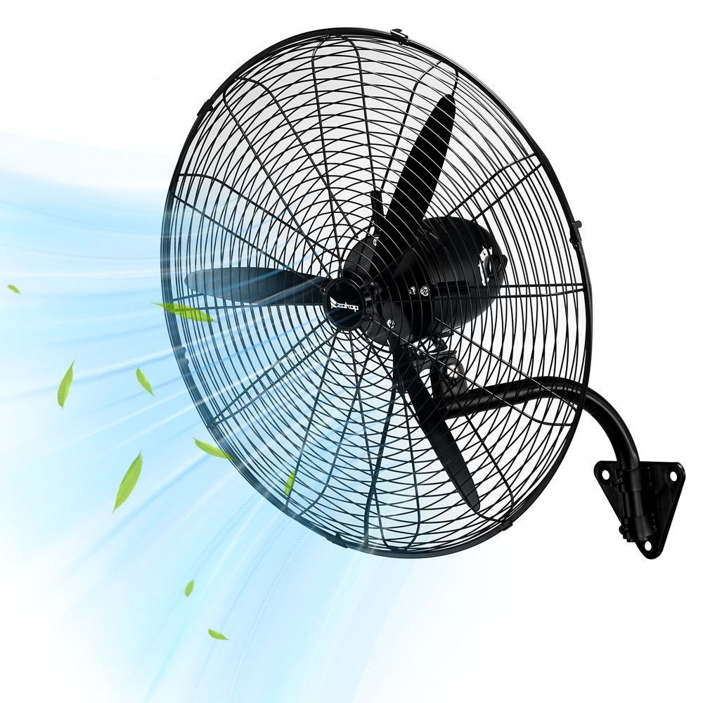Zokop 20 Inch High Velocity Industrial Wall Mounted Fan–4 Speeds-7.21 FT Cord