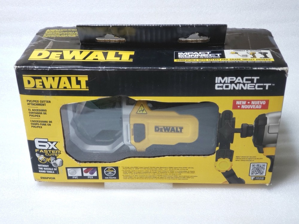 Dewalt DWAPVCIR Impact Connect Pvc / Pex Pipe Cutter Attachment Plumbing ,N£W