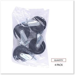 Alera Casters Grip Ring Type K Stem for Wire Shelving 3″ Wheel 4/Set (2 Locking)