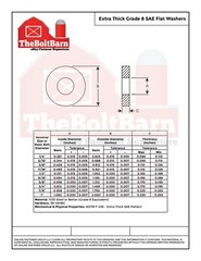 3/8″ SAE Extra Thick Flat Washers Grade 8 Steel Zinc Yellow (Pick Quantity)