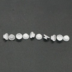100 Pcs Dental Orthodontic Ceramic Lingual Button Clear Bondable Round Base Mesh
