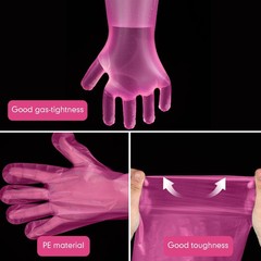 50 Pcs Disposable Dressing Gutting Gloves 35 Inch Shoulder Length Field Dress…