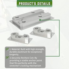 US Floor Mount Plate for Stryker Ferno Ambulance Stretcher Fastening System 3pcs