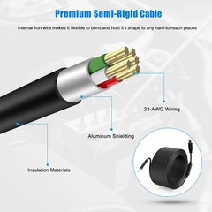 1080P HD Industrial Endoscope Borescope LCD 4.3″ 8.5mm Inspection Snake Camera