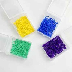 1000pcs Dental Plastic Wedges Wave Shape Diastema Wedge with End Circular Hole